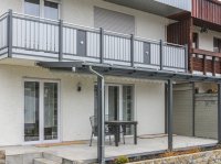 Alu-Liba-Franken mit Blecheinlage und Terrassenueberdachung